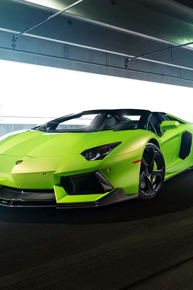 Green Lamborghini Iphone Lock Screen Background