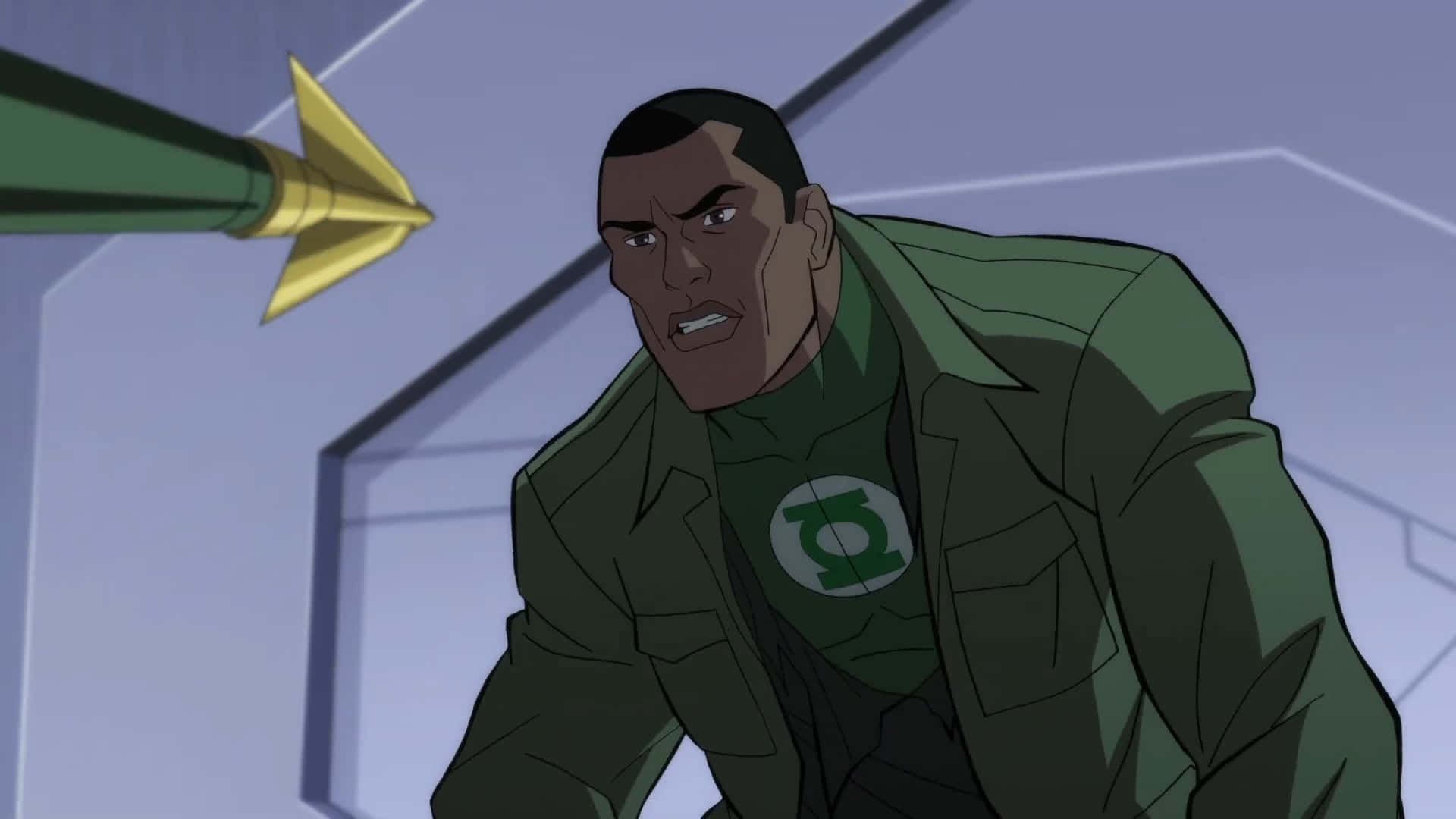 Green Lantern The Animated Series Arrow Pointed Background