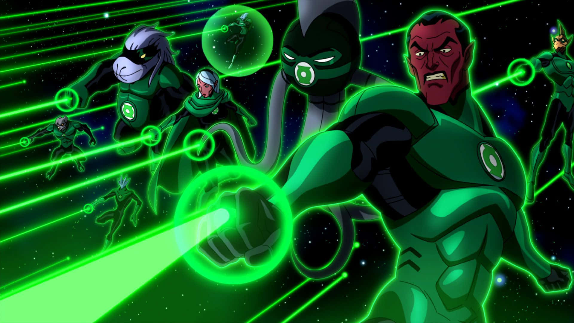 Green Lantern The Animated Series Emerald Knights Background