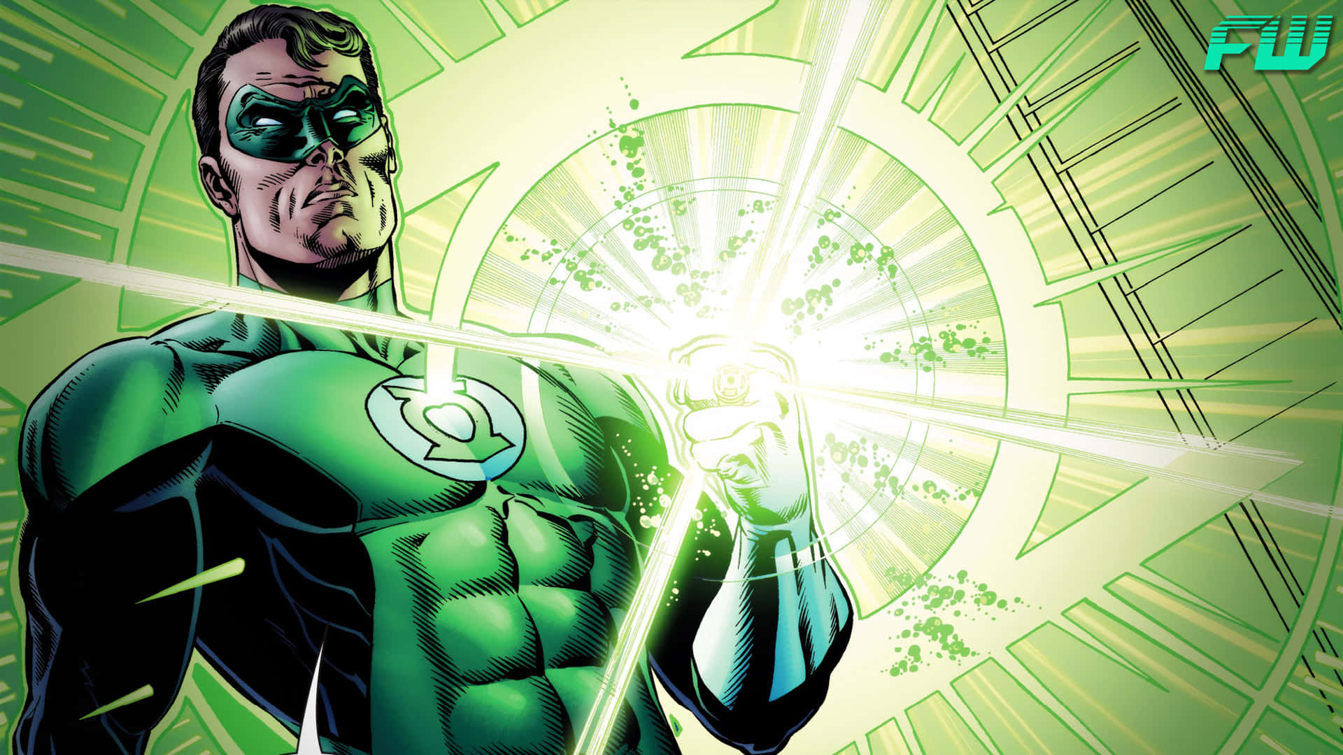 Green Lantern The Animated Series Glowing Ring Background