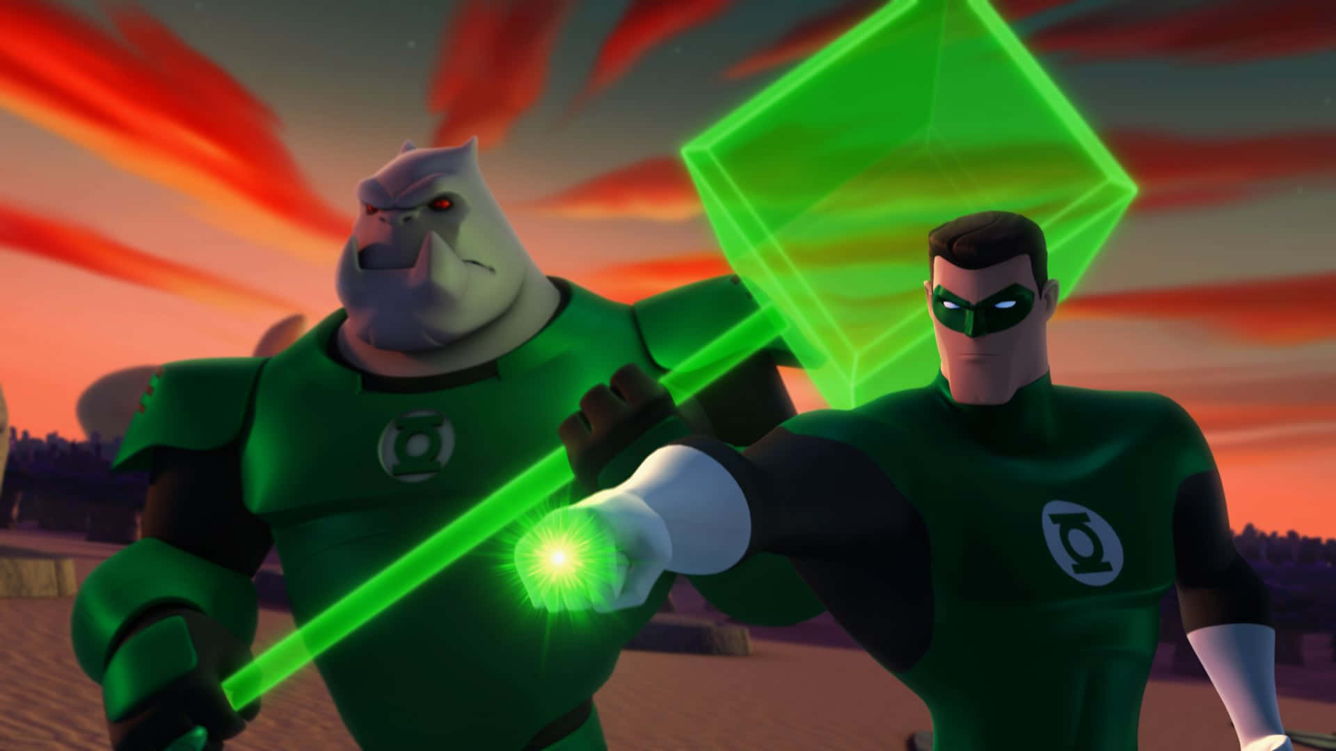 Green Lantern The Animated Series Hal And Kilowog Background
