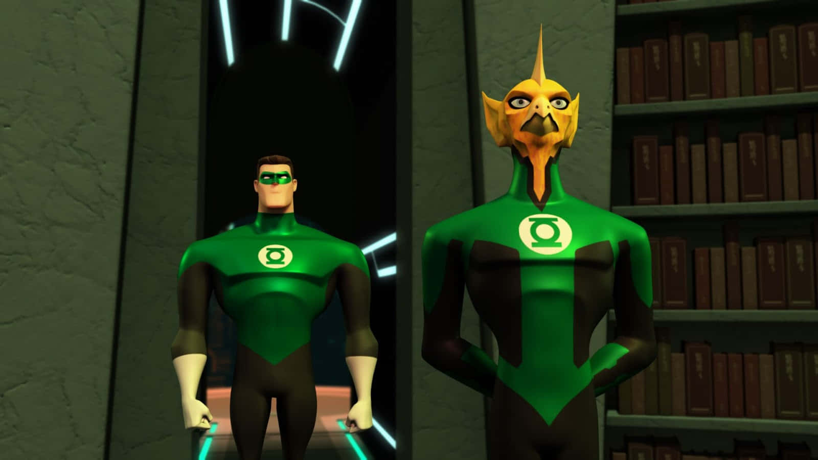 Green Lantern The Animated Series Hal And Tomar-re Background
