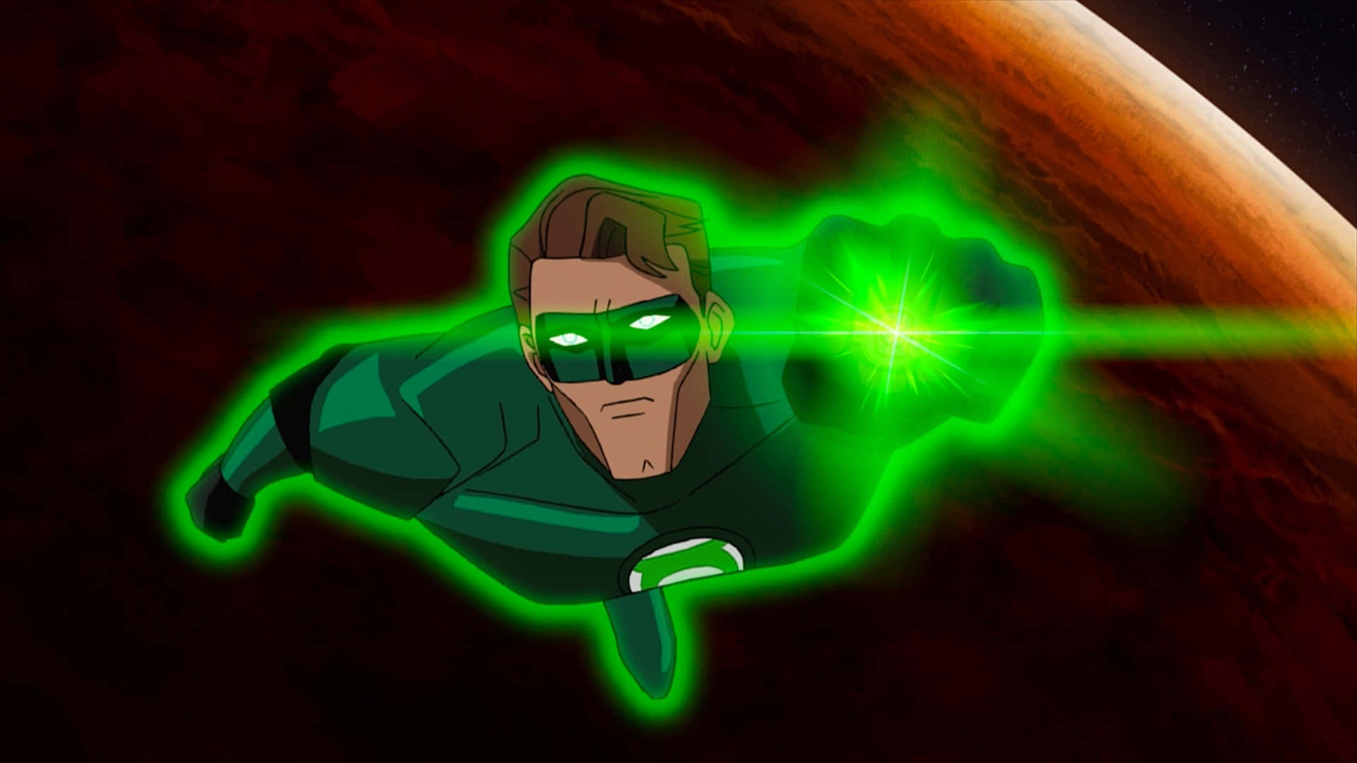 Green Lantern The Animated Series Hal Jordan Flying Background