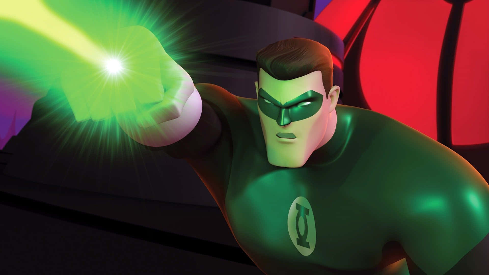 Green Lantern The Animated Series Hal Using Ring Background