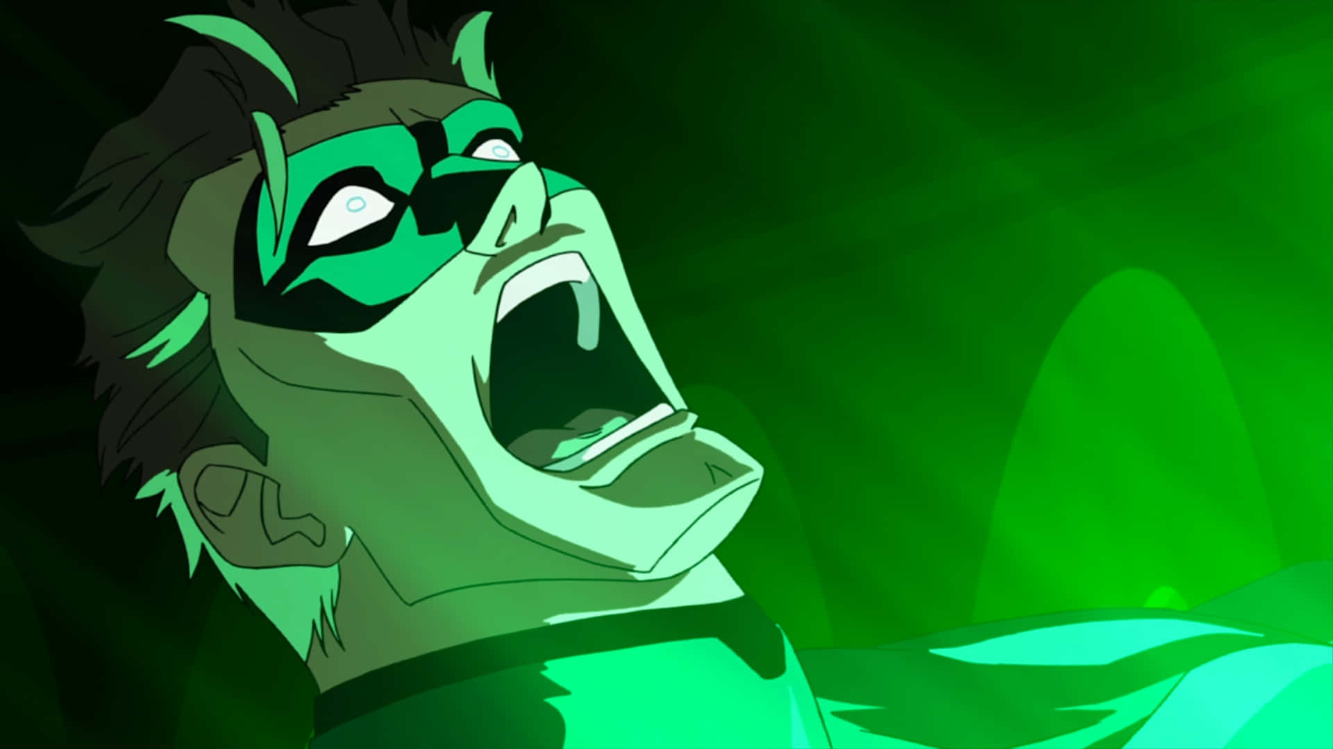Green Lantern The Animated Series Hal Yelling Background