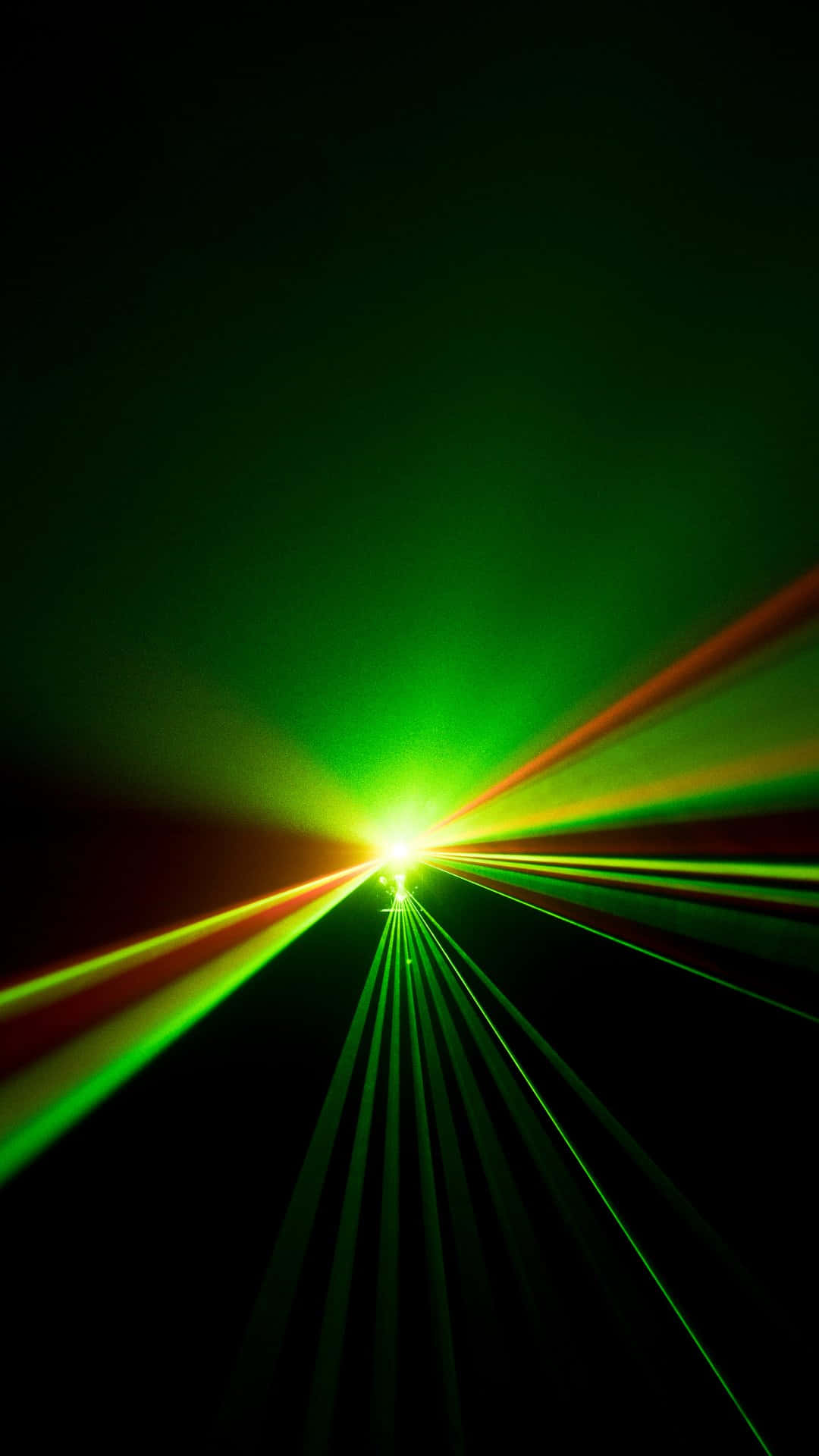 Green Laser Beamsin Darkness Background