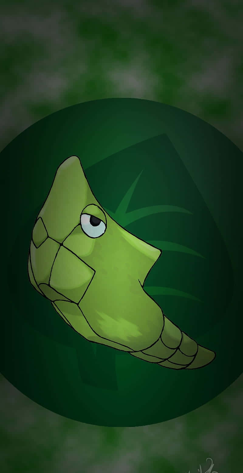 Green Leaf With Metapod Phone Background