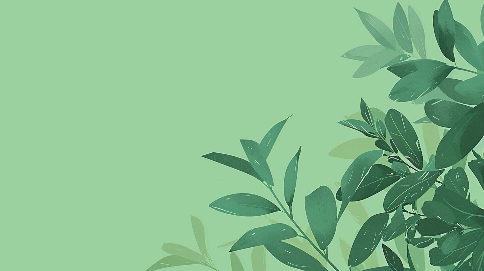 Green Leaves Aesthetic Background Background