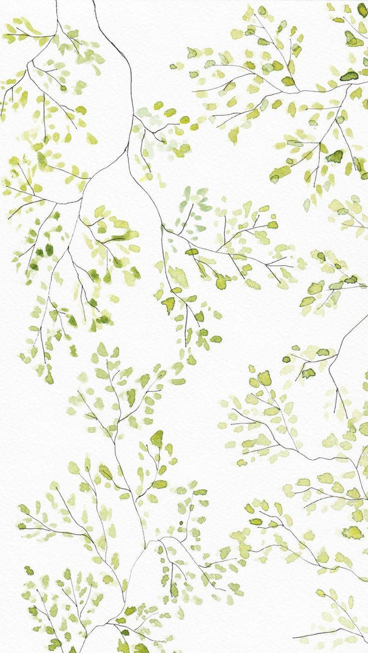 Green Leaves Simple Iphone Background