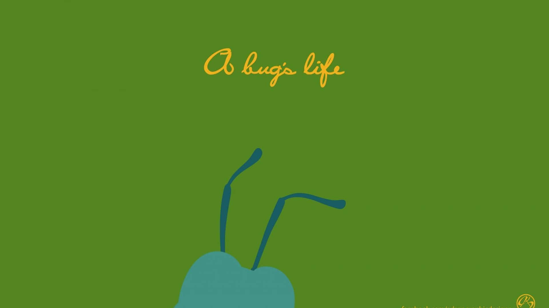Green Letter Title A Bugs Life Background