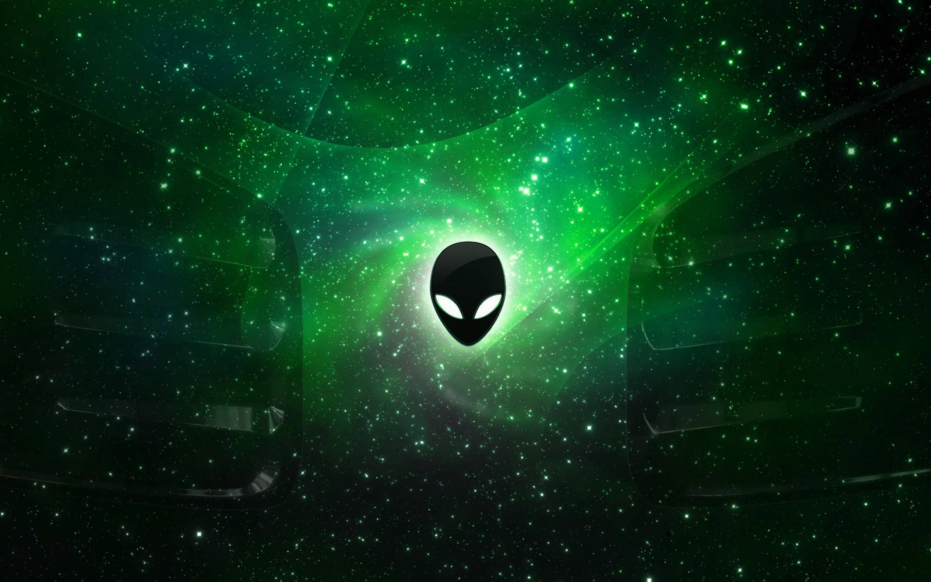 Green Logo Alienware Background