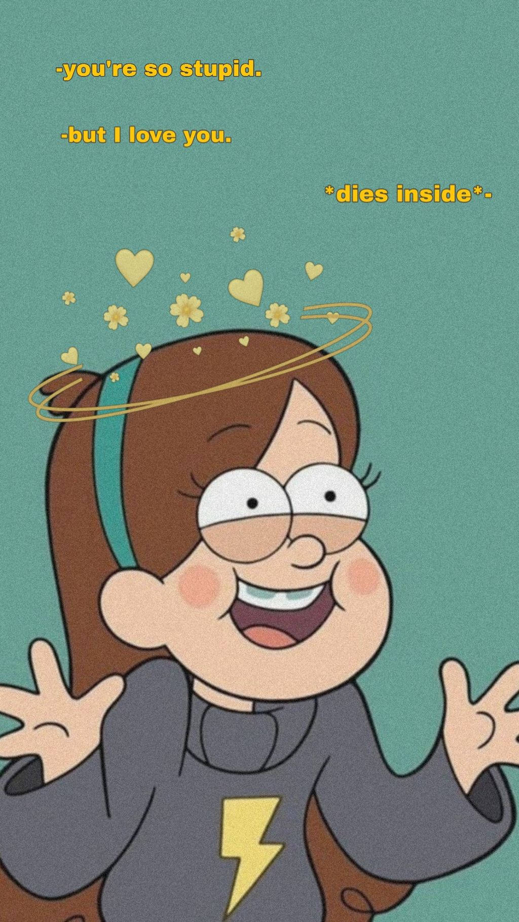 Green Love Art Mabel Pines Background