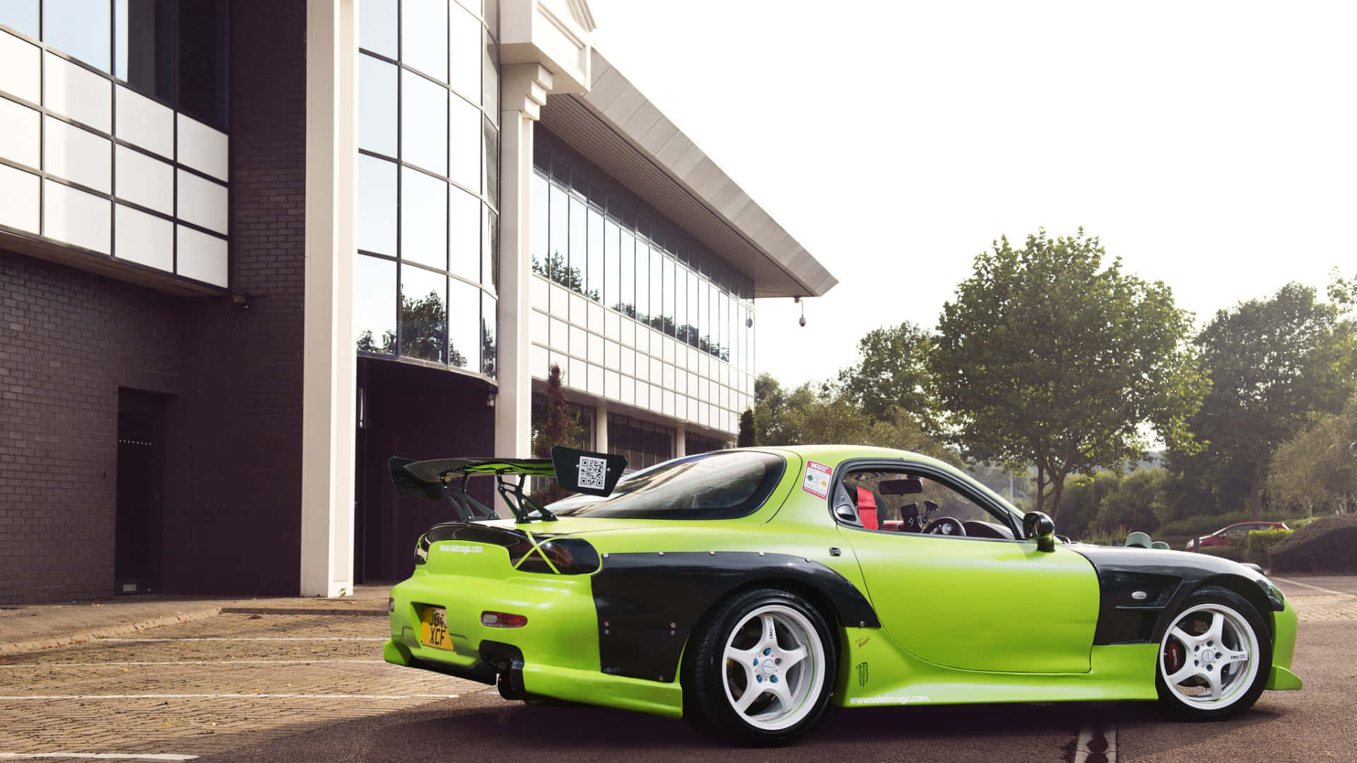 Green Mazda R X7 Drift Ready Background