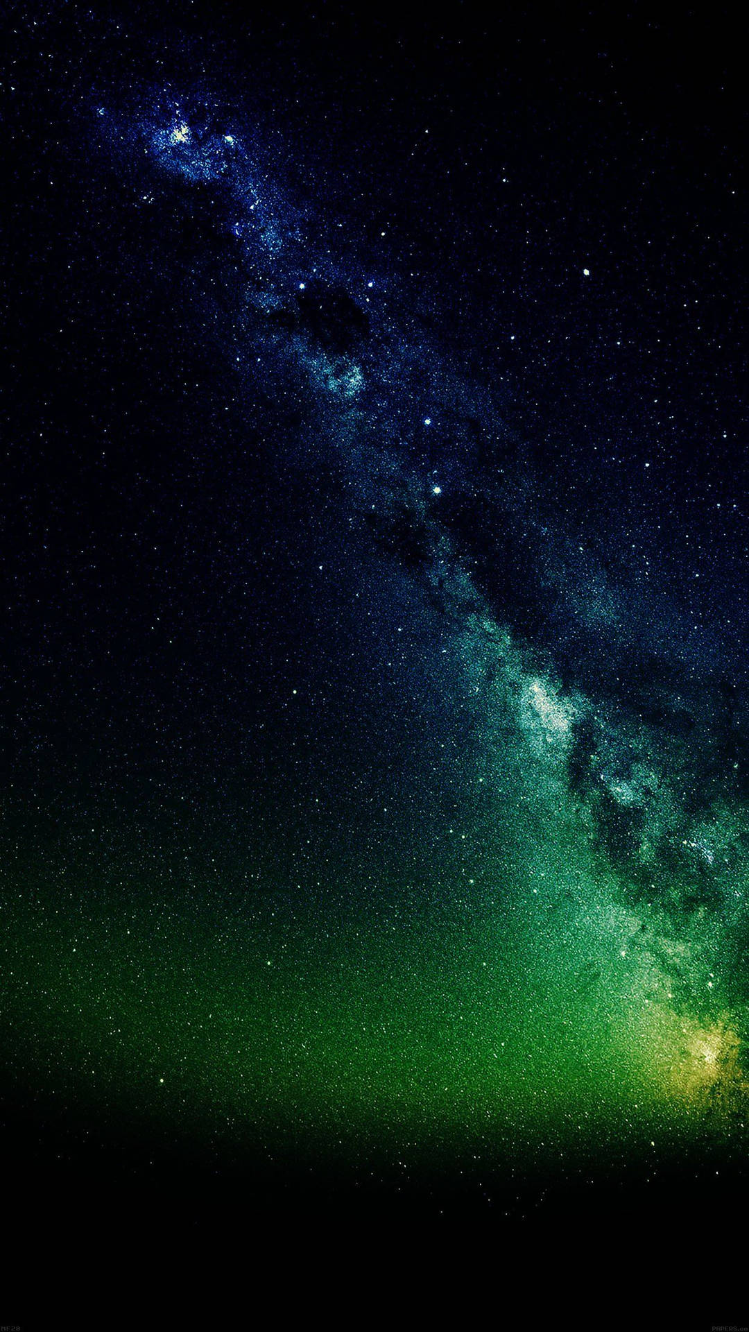 Green Milky Way Space Phone Background