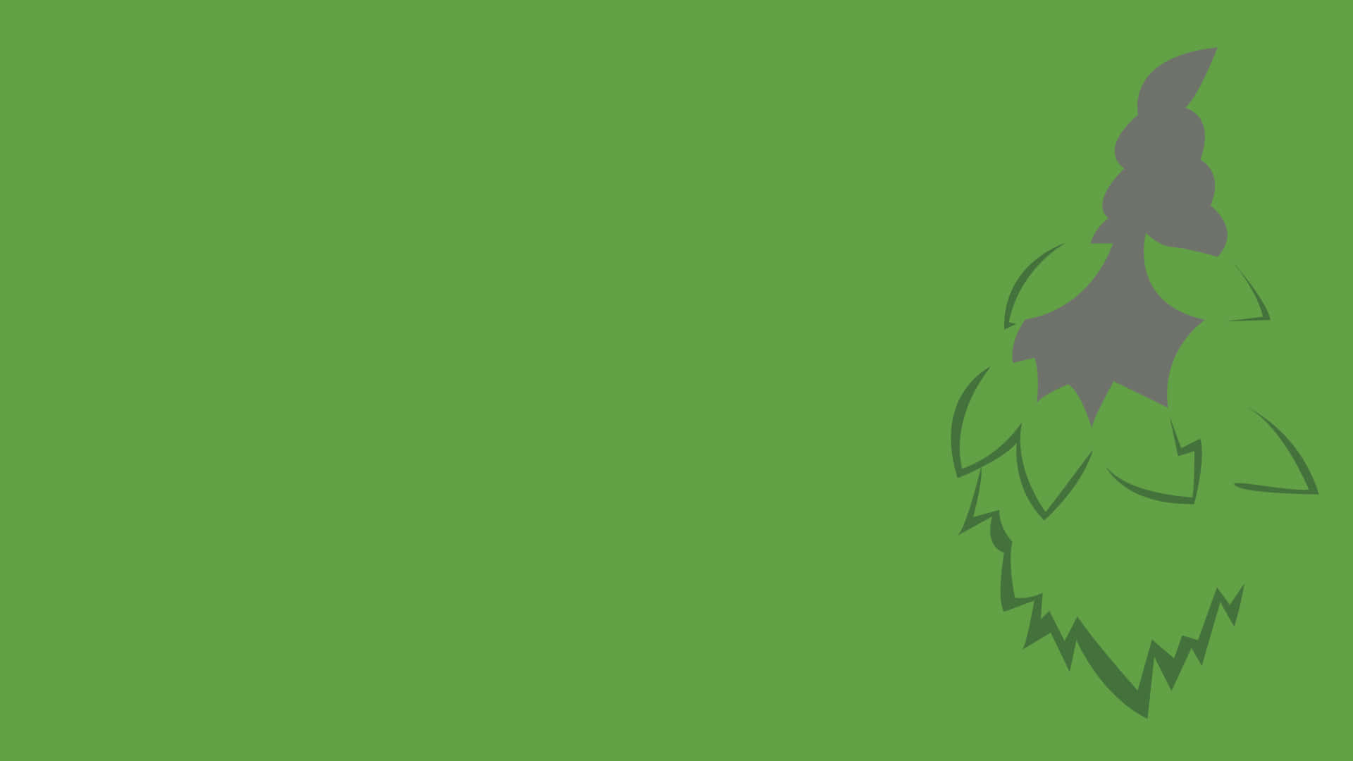 Green Minimalist Illustration Of Burmy Background