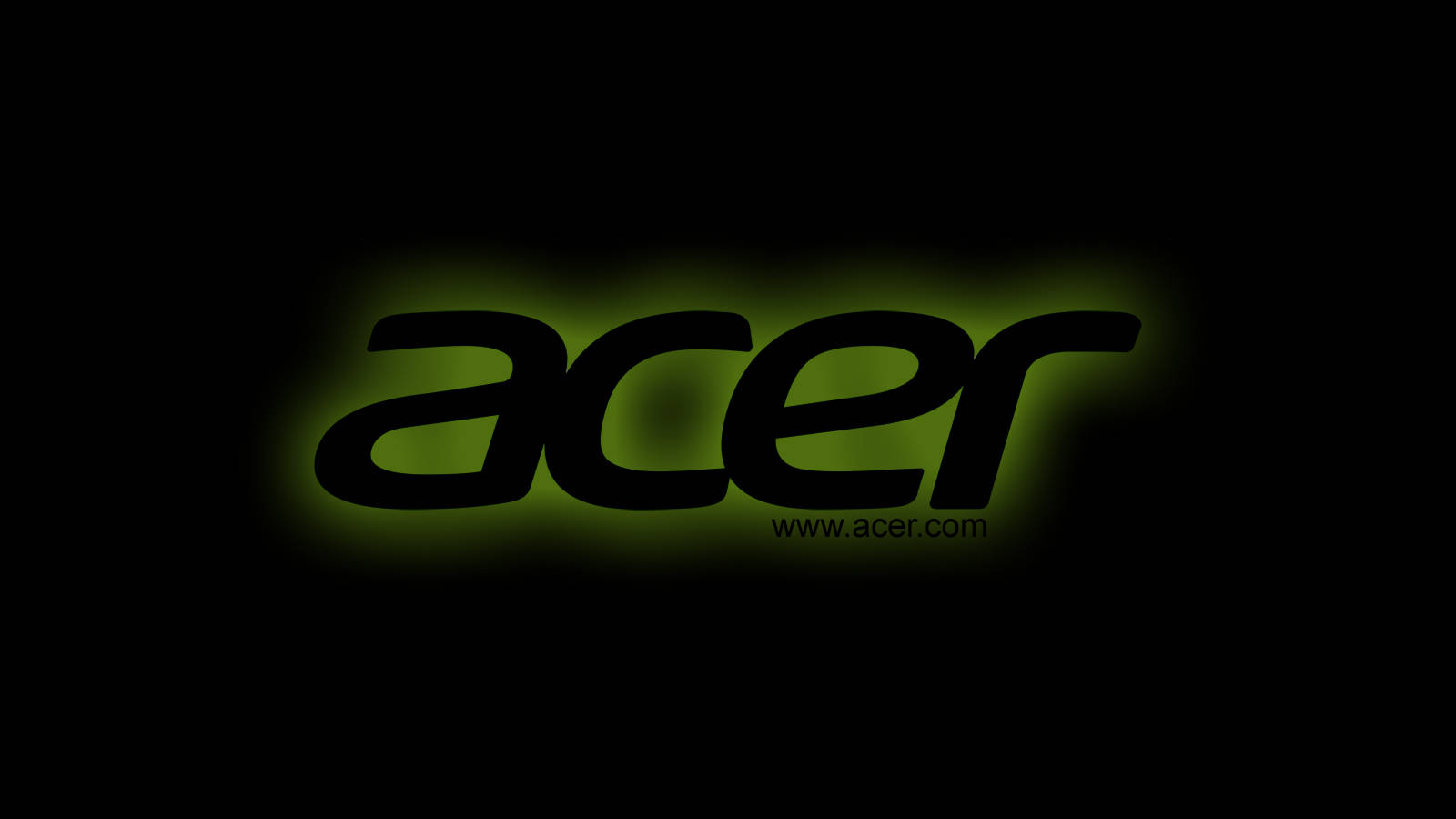 Green Neon Official Acer Logo Background