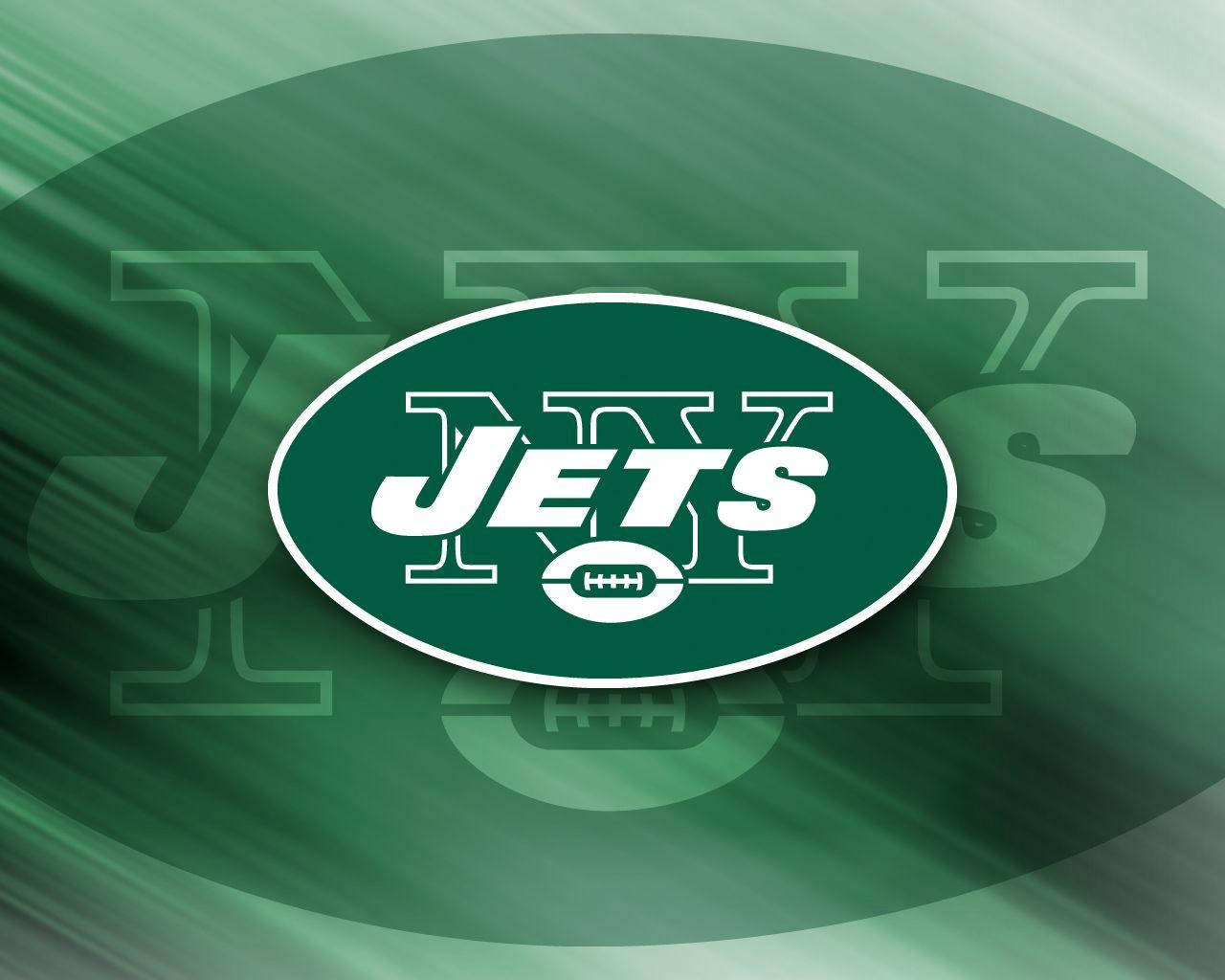 Green New York Jets Nfl Team Logo Background