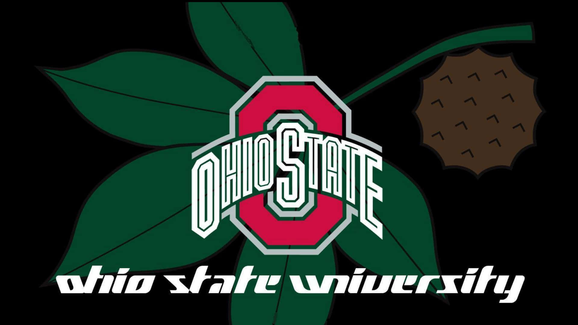 Green Ohio Leaves And Fruit Ohio State Logo Background