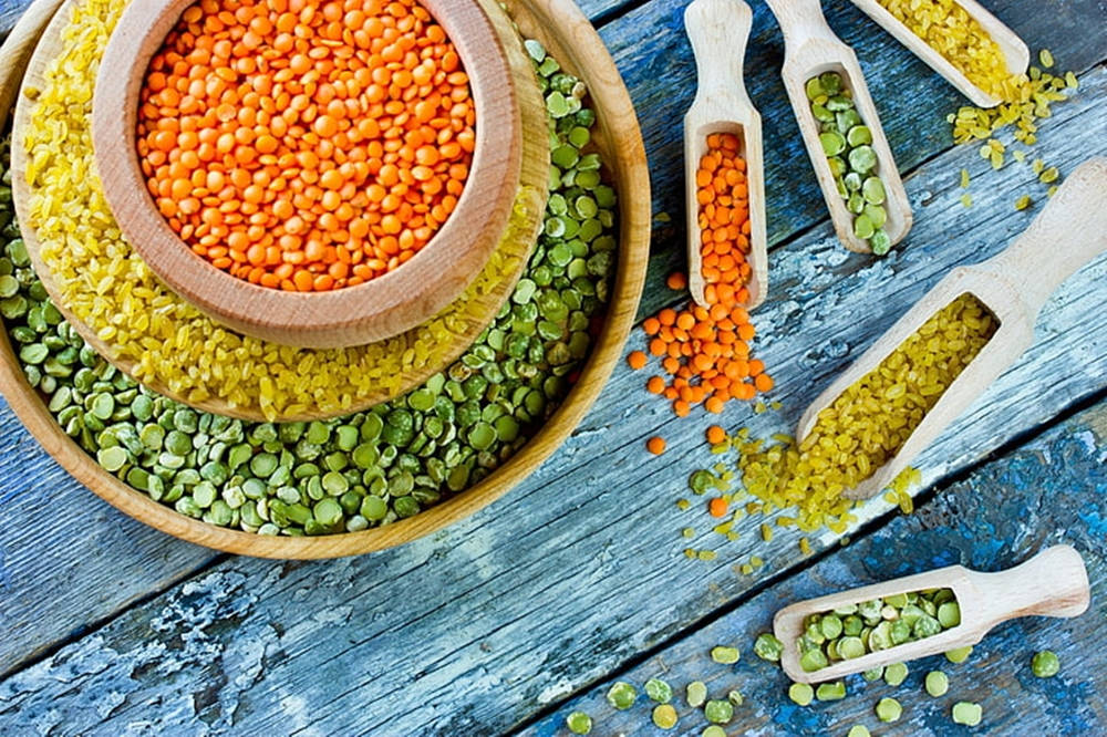 Green, Orange, And Yellow Lentils