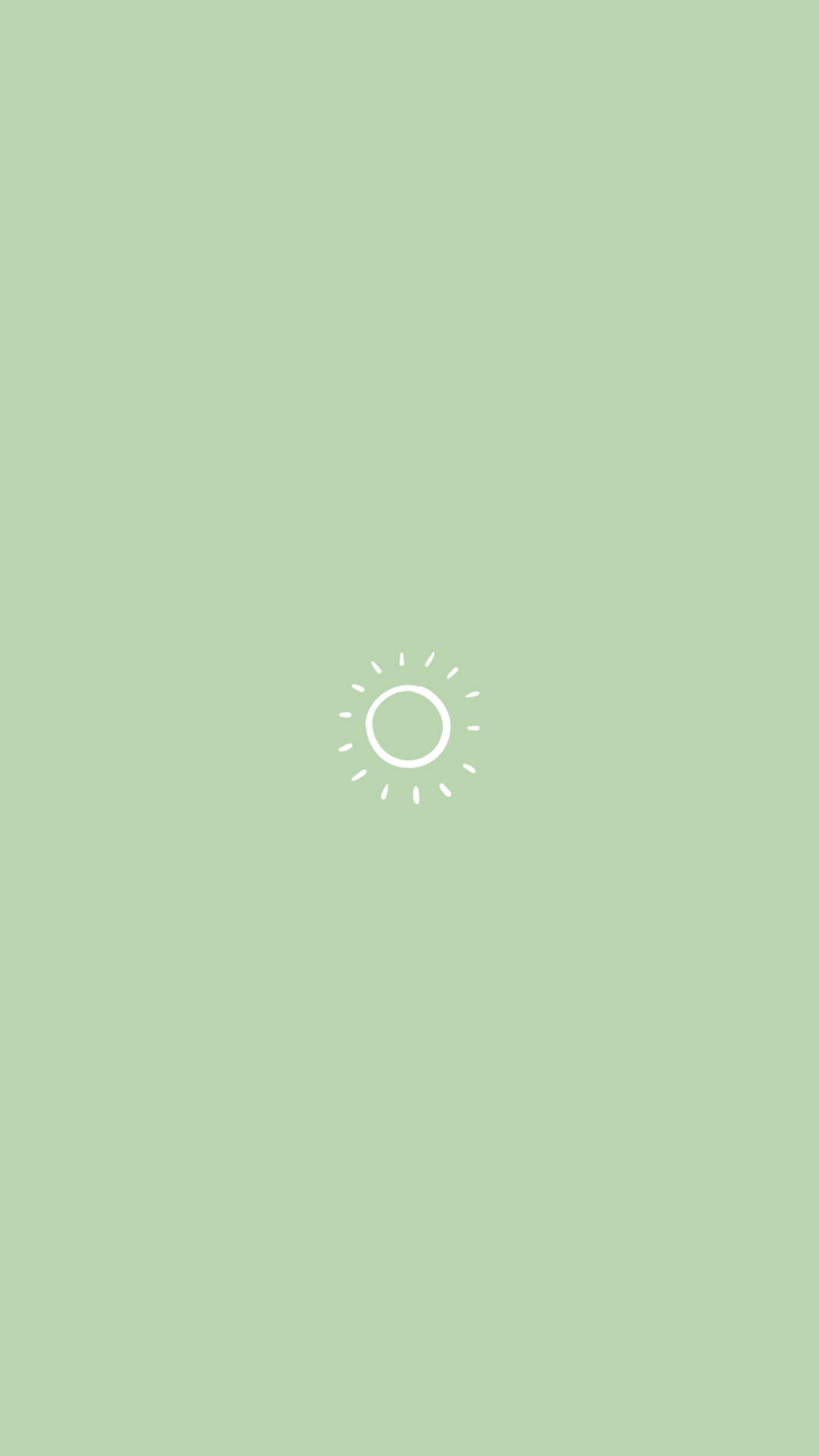 Green Pastel Iphone Sun Art Background