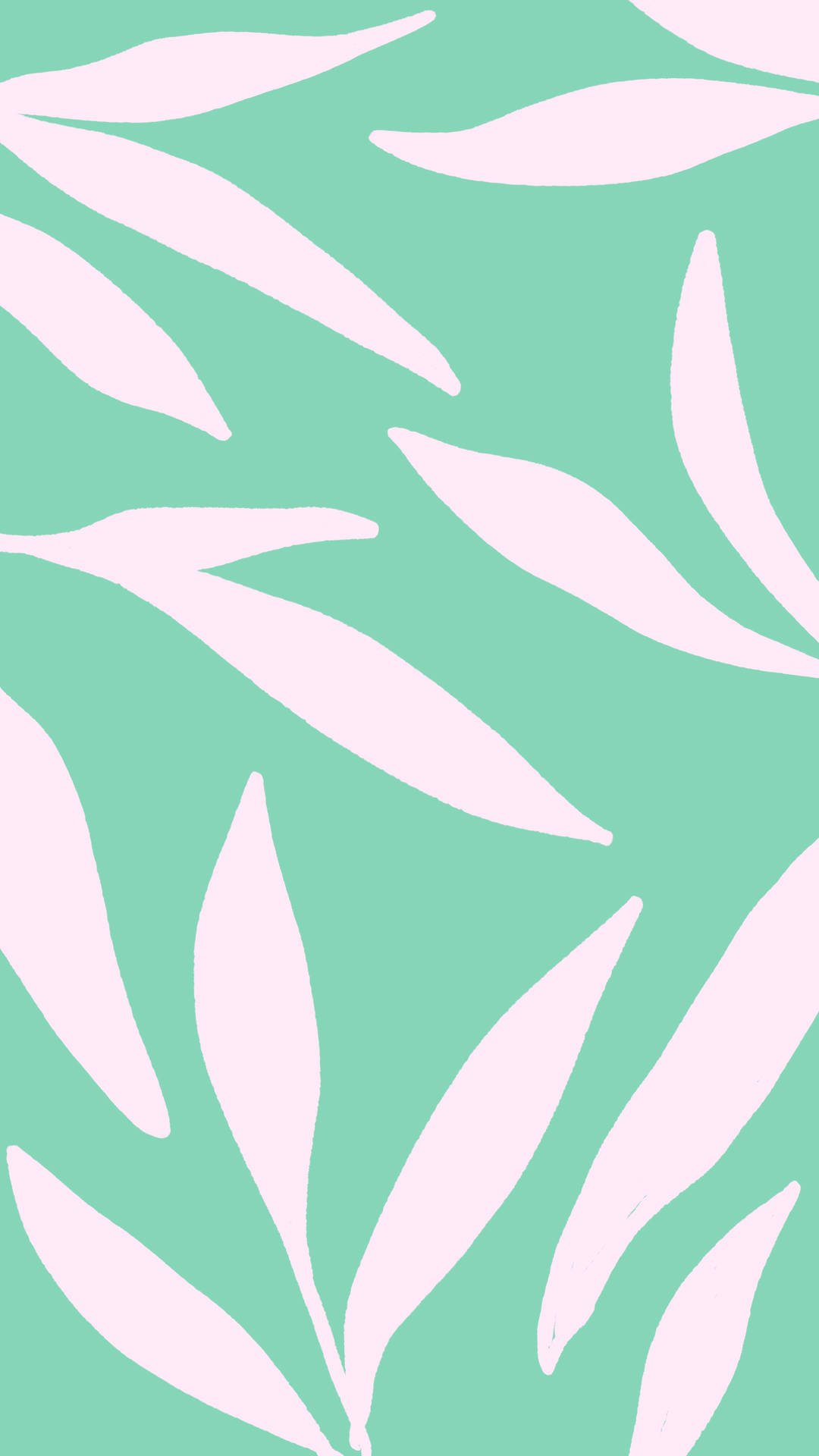 Green Pastel Minimalist Plant Art Background