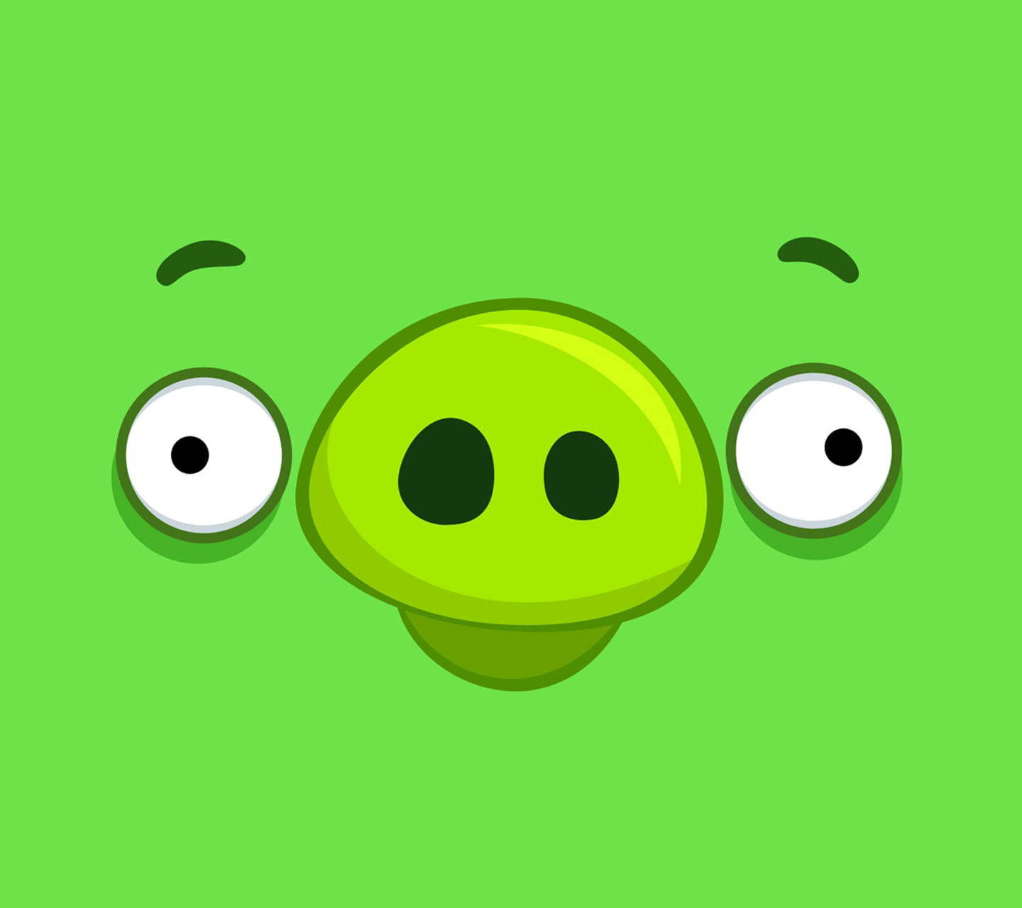 Green Piggy Face From Angry Birds