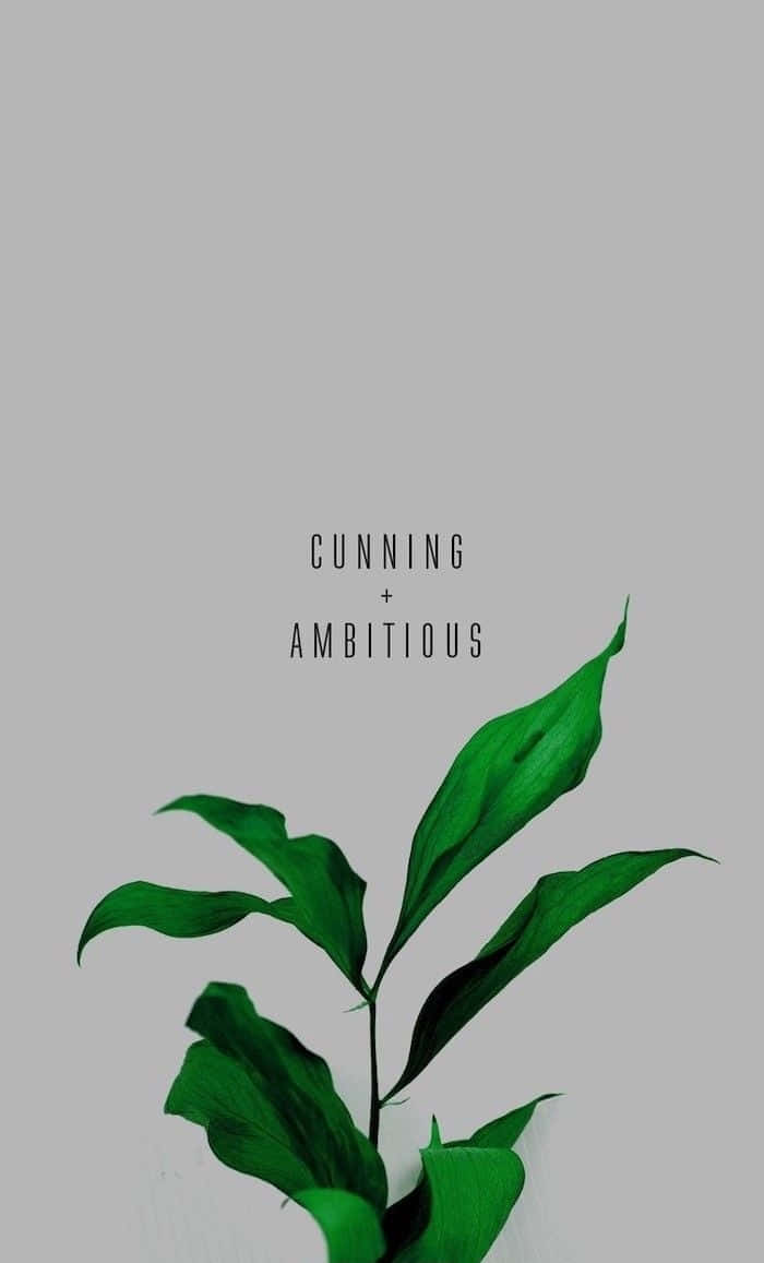 Green Plant Aesthetic Quotes Background