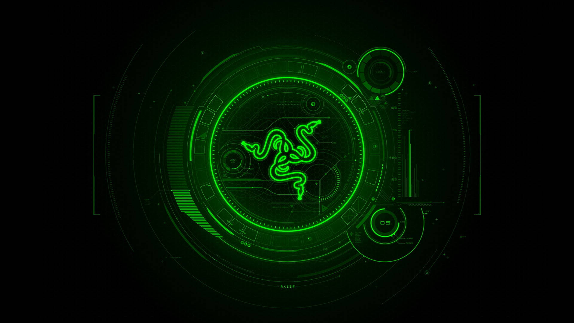 Green Razer Gaming Logo Hd Background