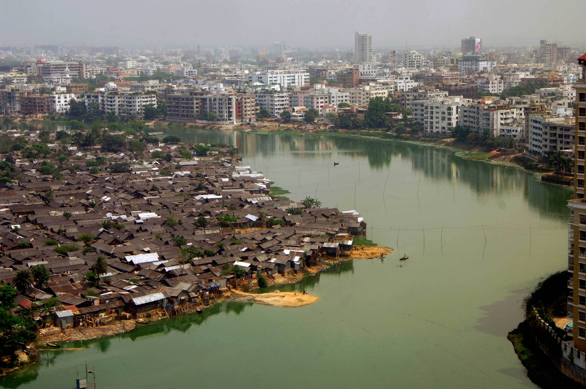 Green River In Dhaka Bangladesh Background