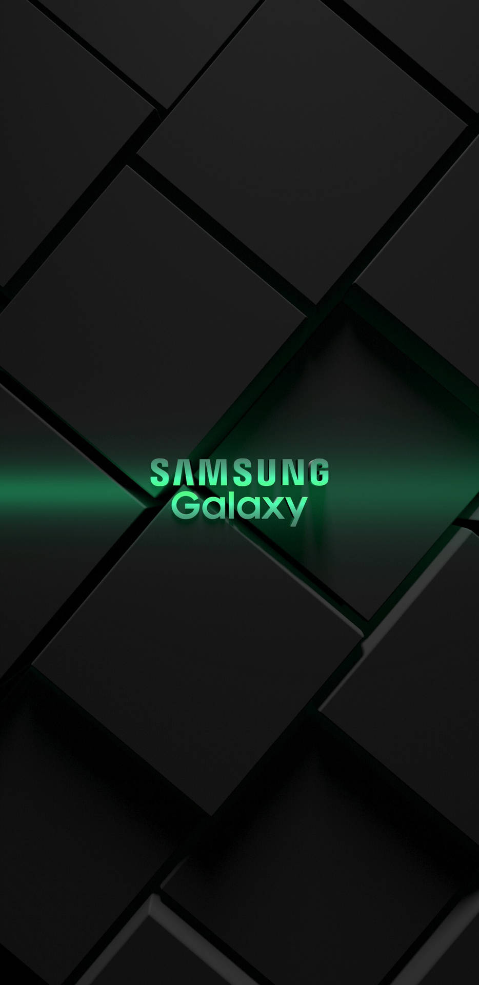 Green Samsung Galaxy Cube Pattern