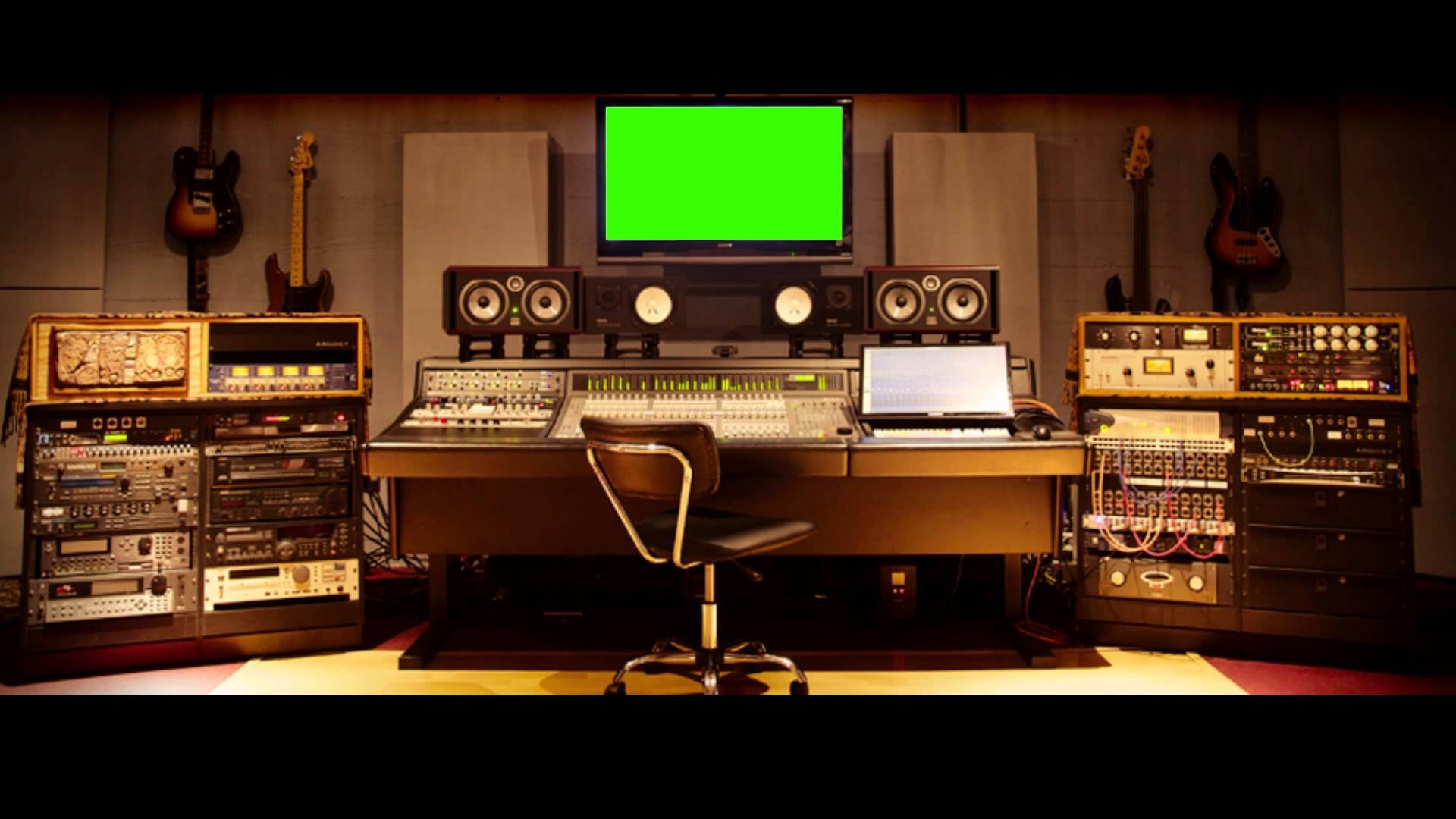 Green Screen Music Studio Background