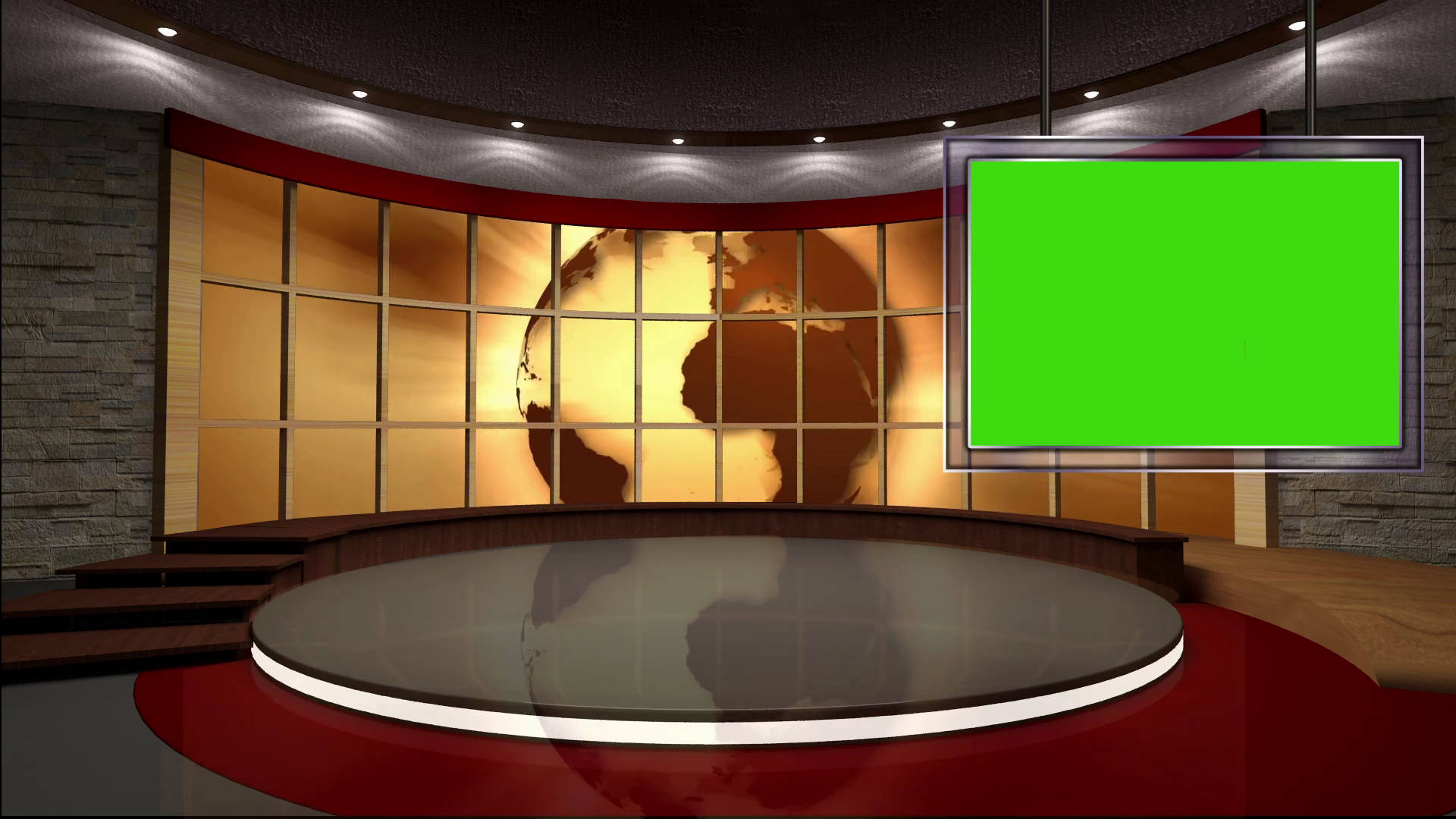 Green Screen News Station Background
