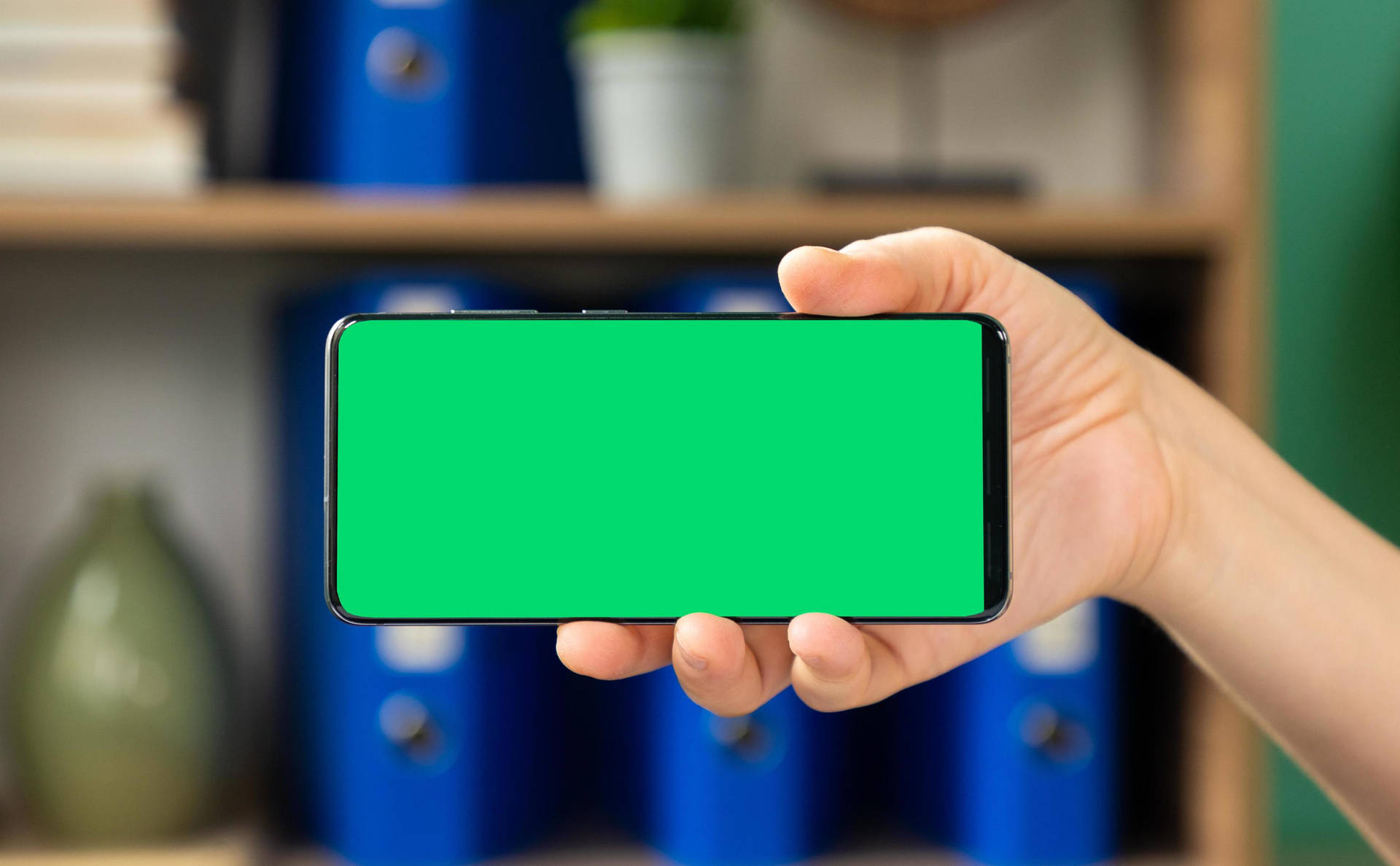 Green Screen Phone Horizontal Background