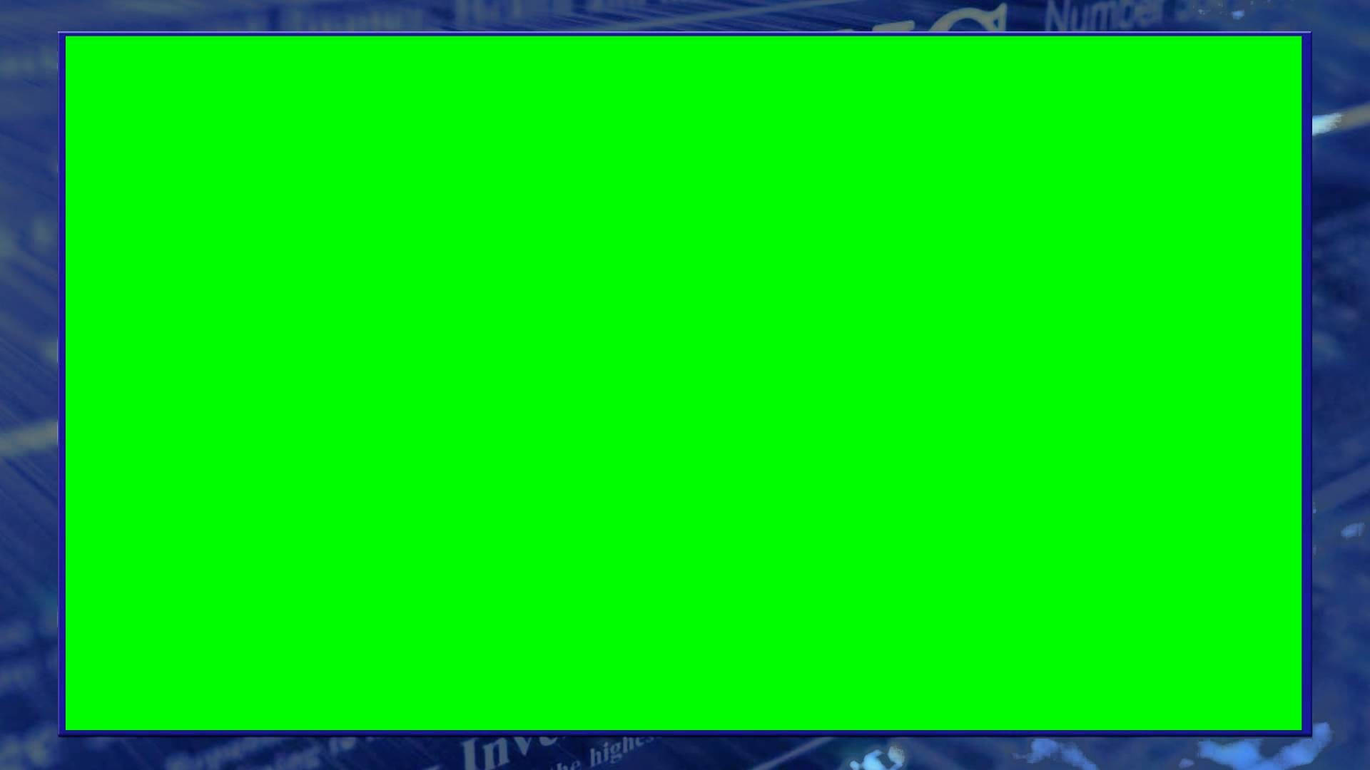 Green Screen With Blue Border Background