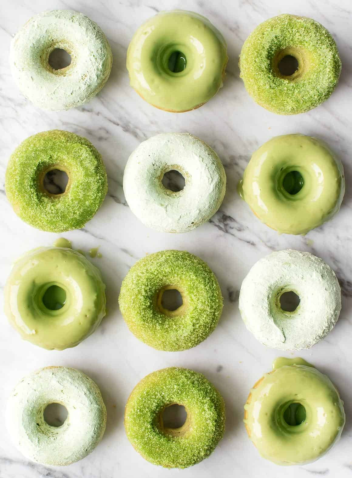 Green Shade Donuts Background