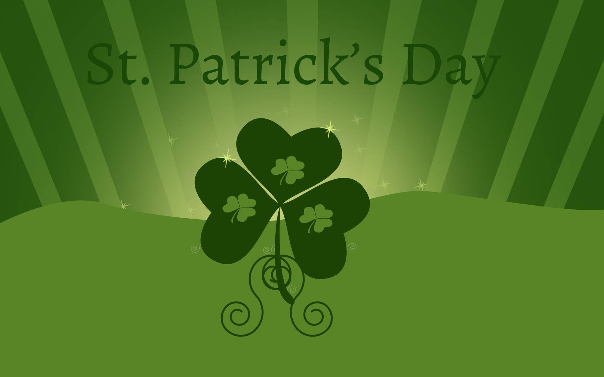 Green Shamrock St. Patrick's Day Background