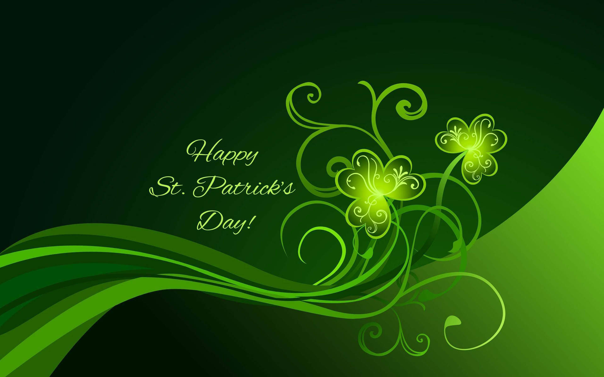 Green Shamrock St Patrick's Day Background