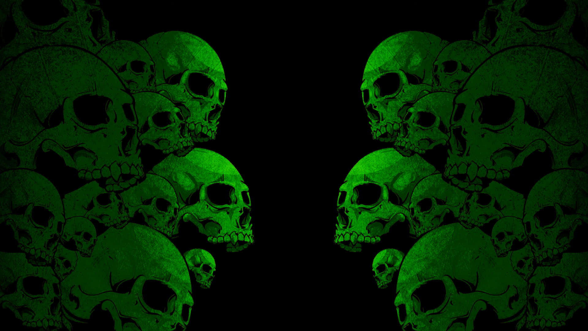 Green Skull And Crossbones Background