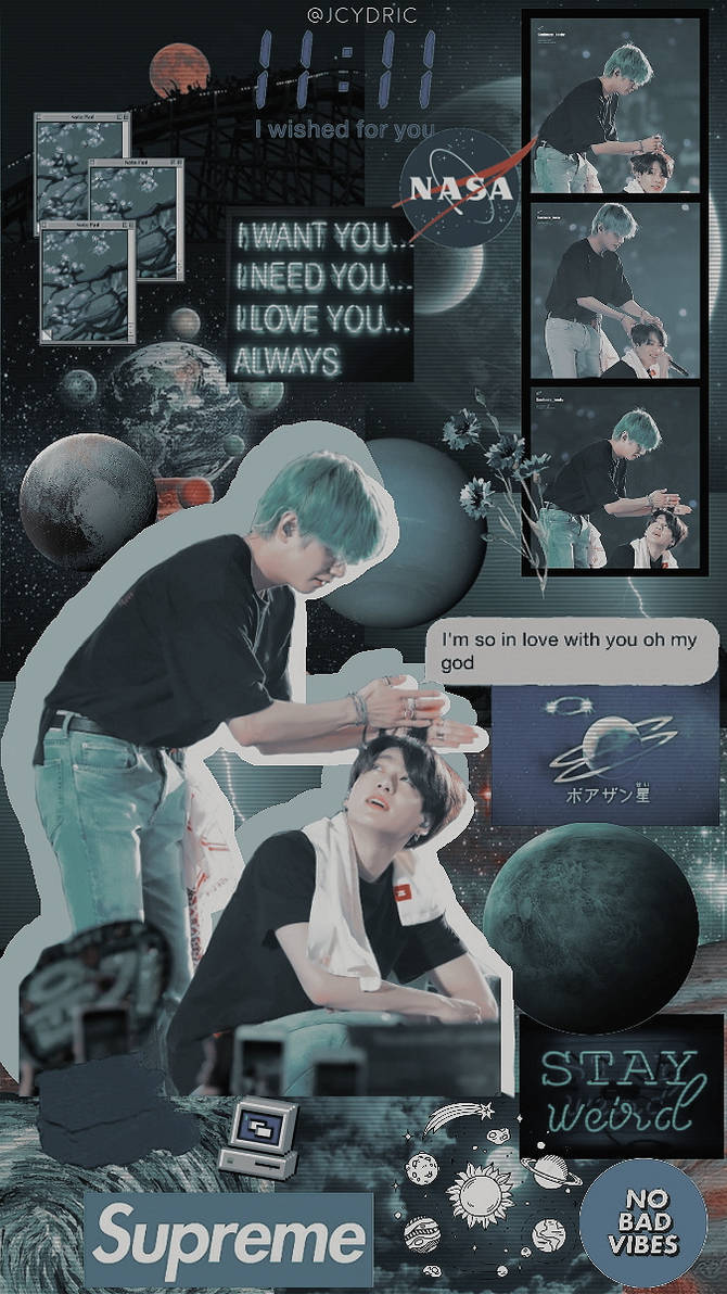 Green Space Aesthetic Taekook Bts