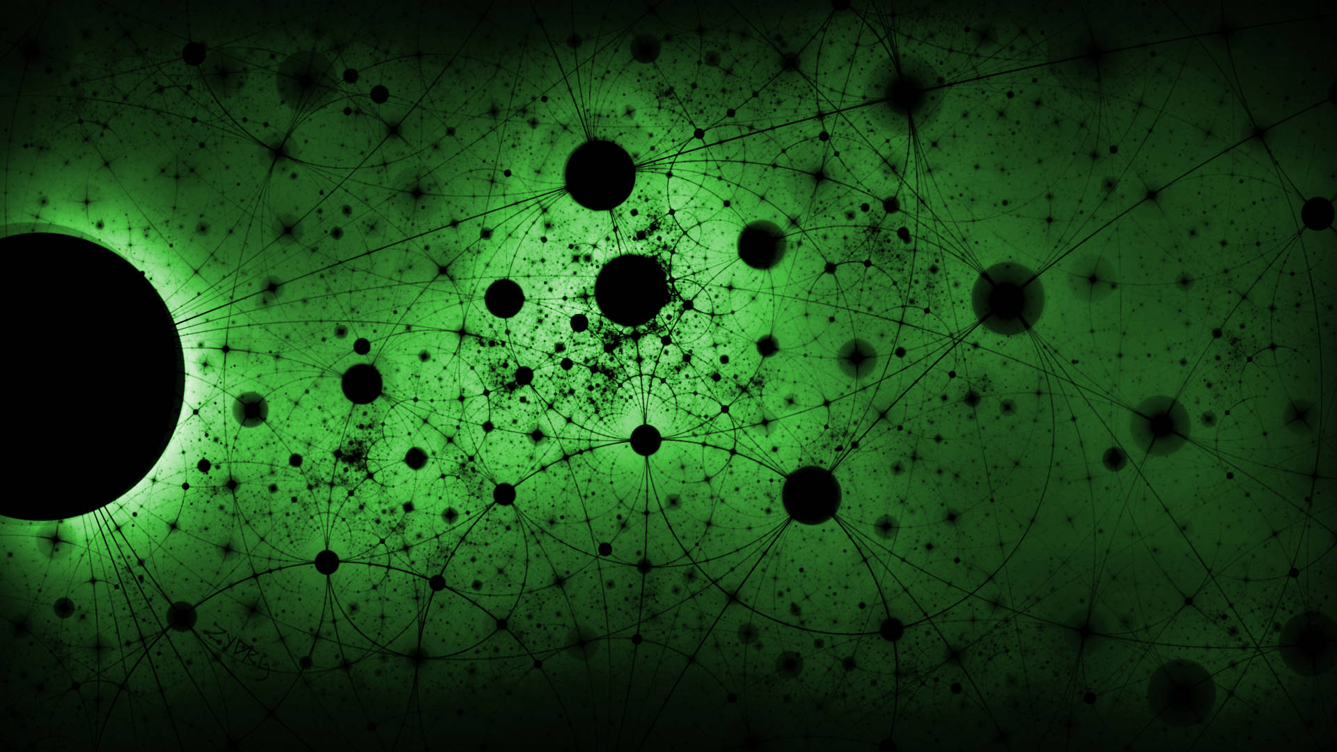 Green Space Black Hole Constellations Background