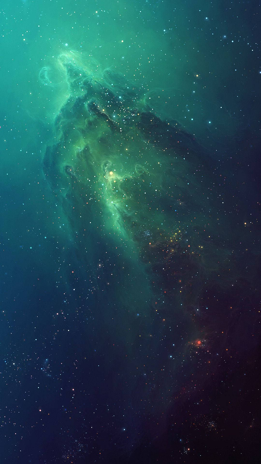 Green Space Nebula Clouds