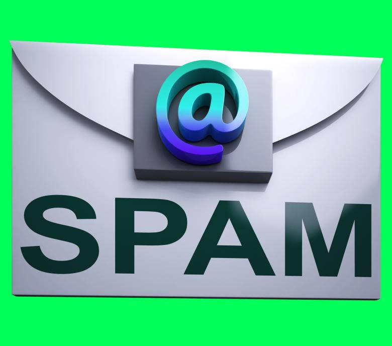 Green Spam Email 3d Graphic Background