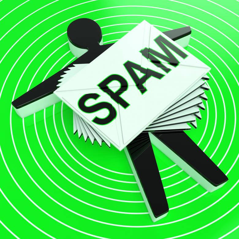 Green Spam Email Pile