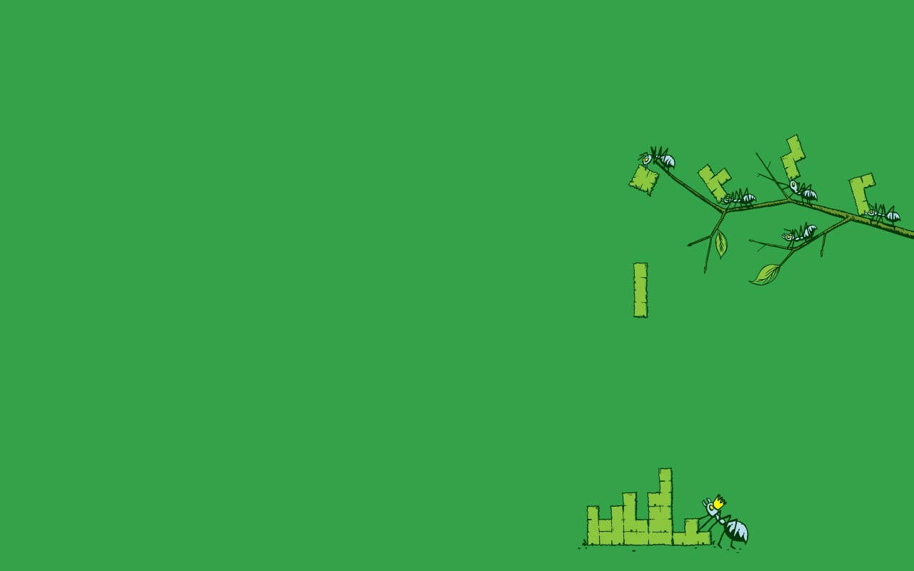 Green Tetris Tree Background