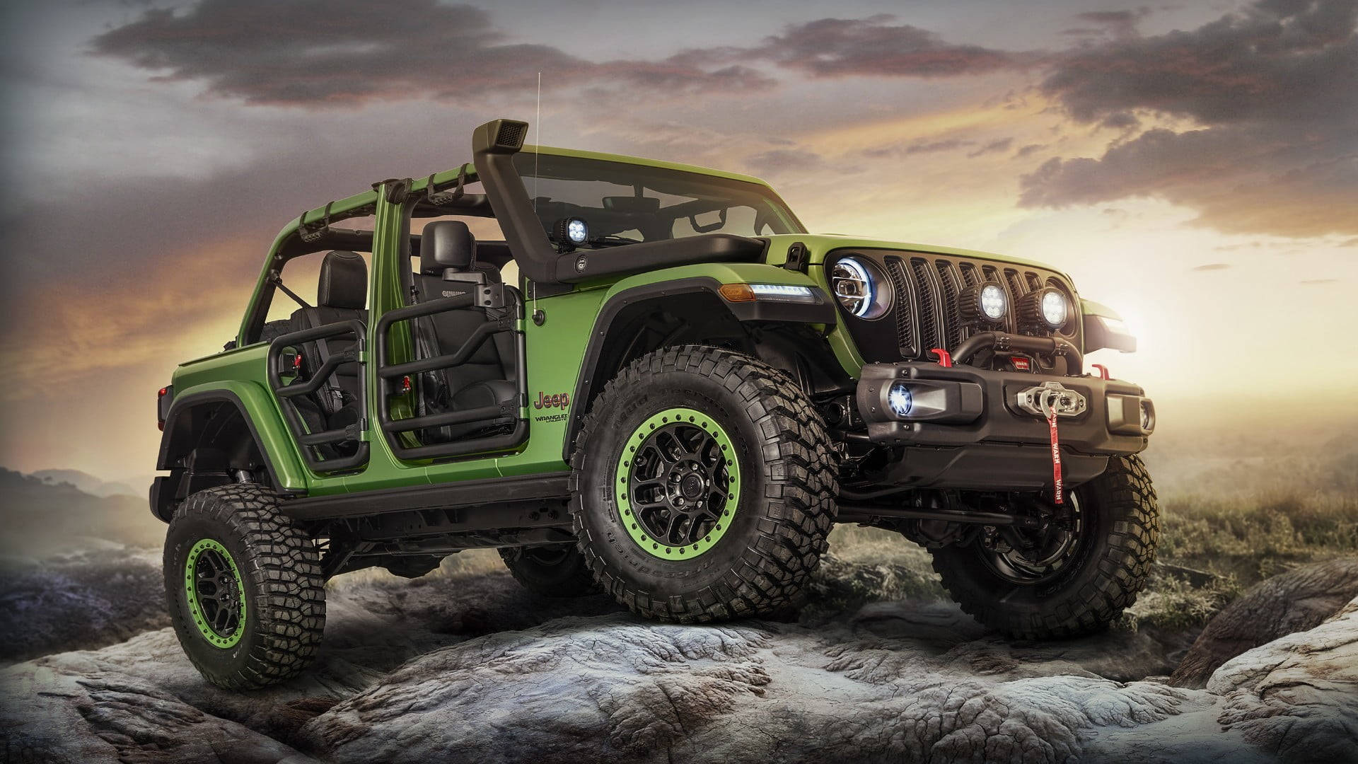 Green Thar 4k Jeep Background