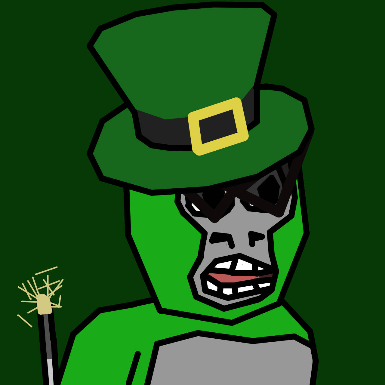 Green Top Hat Gorilla Tag Pfp Background