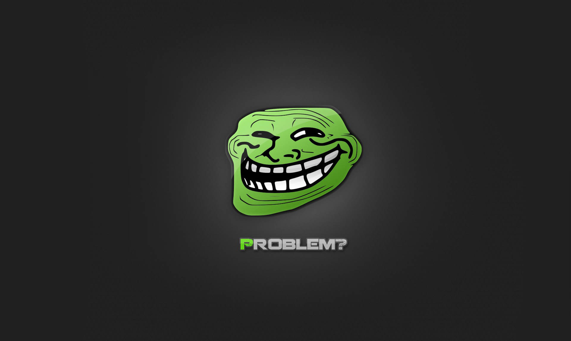 Green Trollface Rage Meme Background