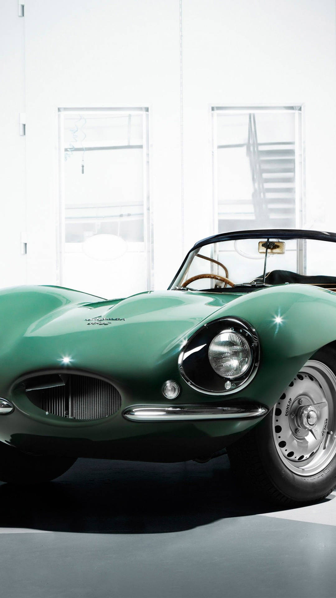 Green Vintage Jaguar Car
