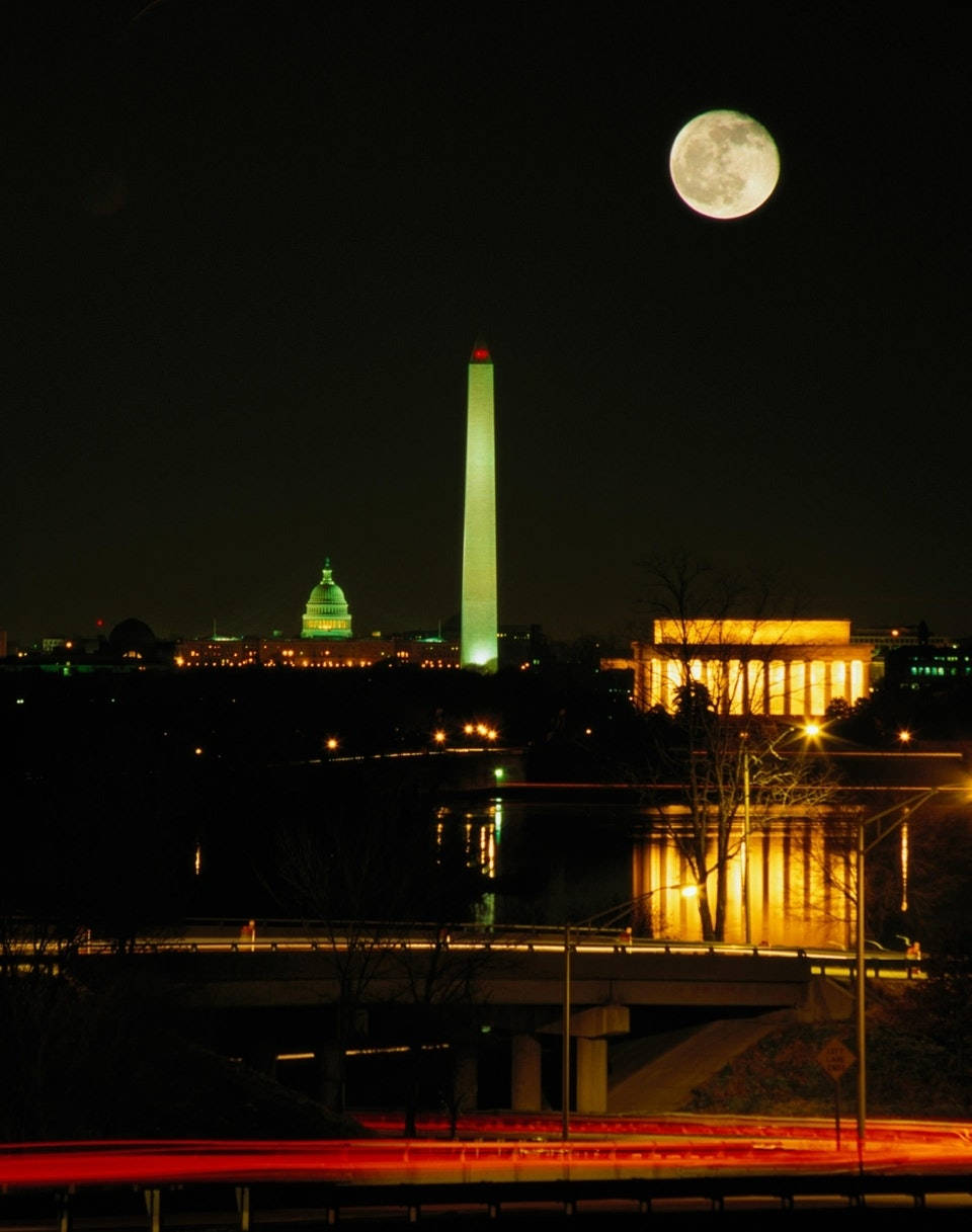 Green Washington Monument