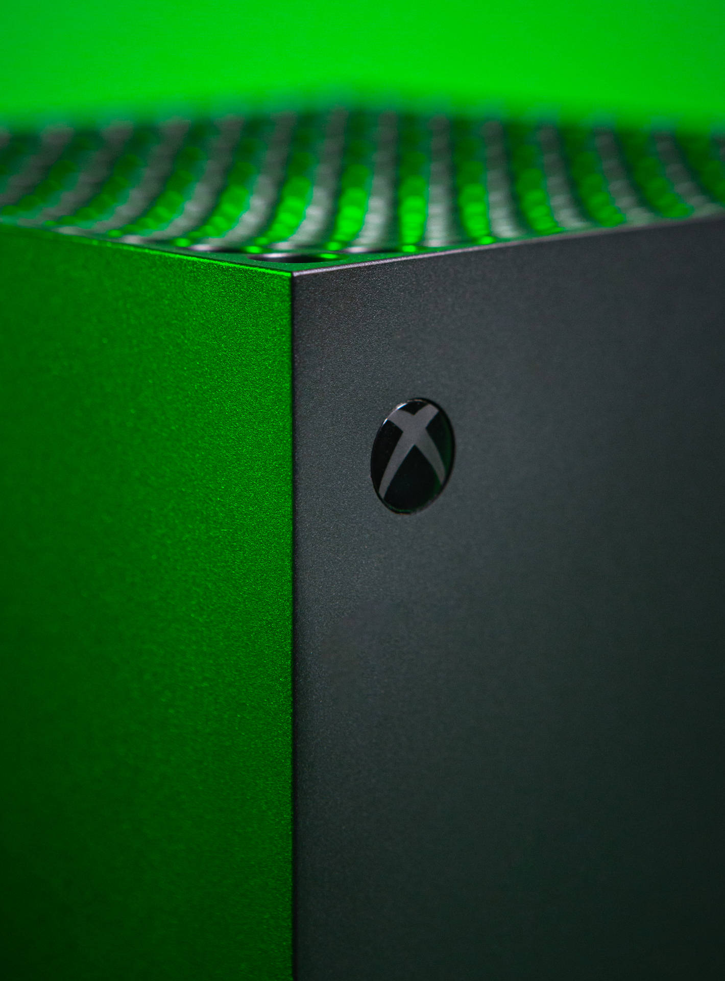 Green Xbox One X Console Background